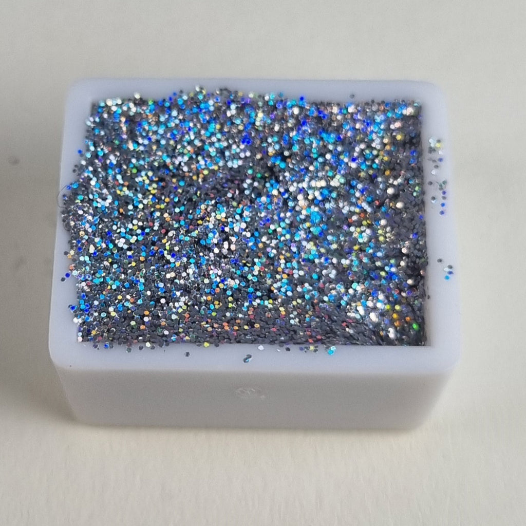GLOWYBOX Holografische Glitter Aquarellfarbe, Aquarellfarbe für besondere Highlight Metallic Wasserfarben Glitzer Aquarellfarben Holographische  Farbe Mega  Holo 3er Set