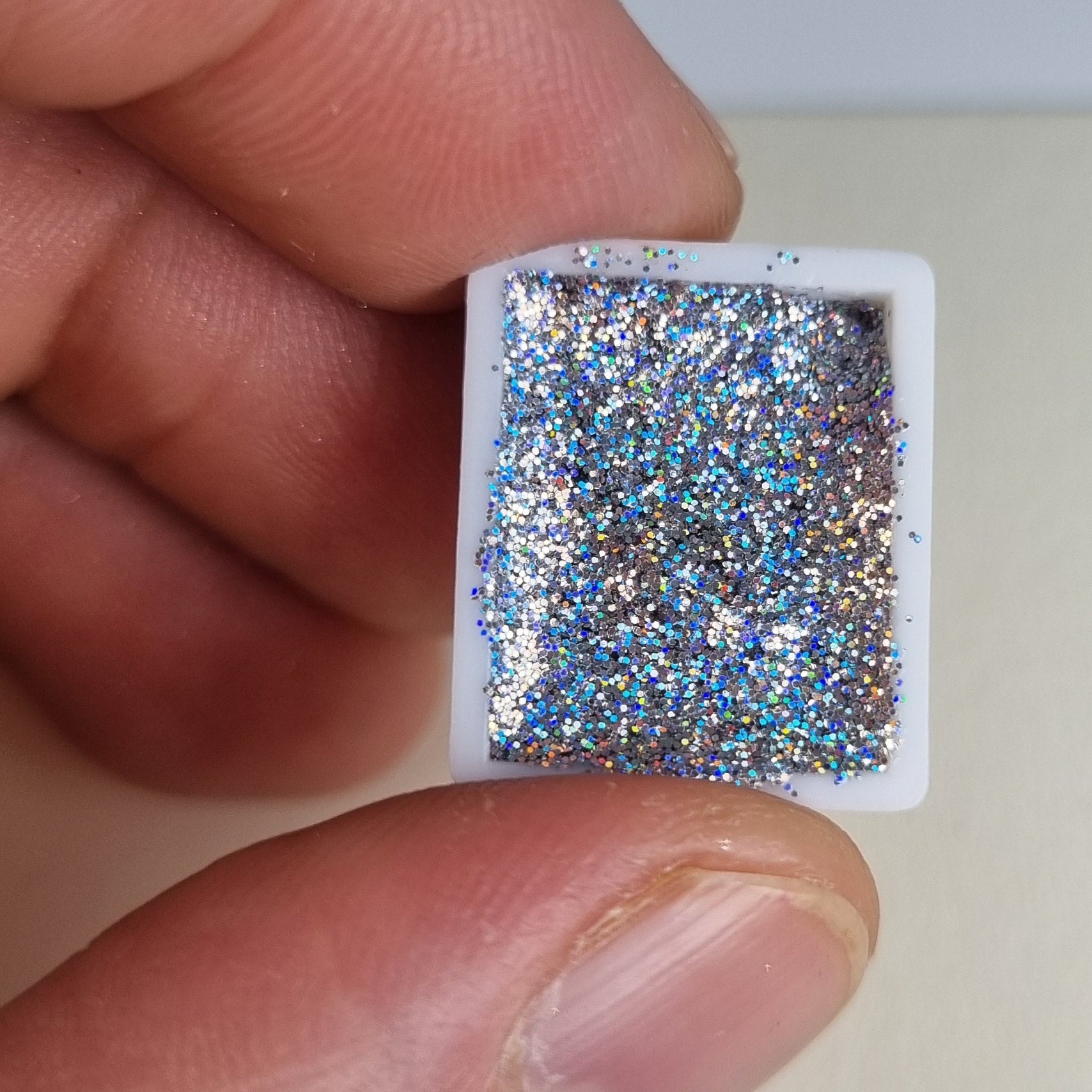 GLOWYBOX Holografische Glitter Aquarellfarbe, Aquarellfarbe für besondere Highlight Metallic Wasserfarben Glitzer Aquarellfarben Holographische  Farbe Mega  Holo 3er Set