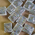 GLOWYBOX Holografische Glitter Aquarellfarbe, Glitzer Aquarell für besondere Highlight Glitzer Wasserfarben Holografische Farbe 1/2 Pfanne Metalliceffekt Aquarellfarbe (HOLO SILVERSTAR)