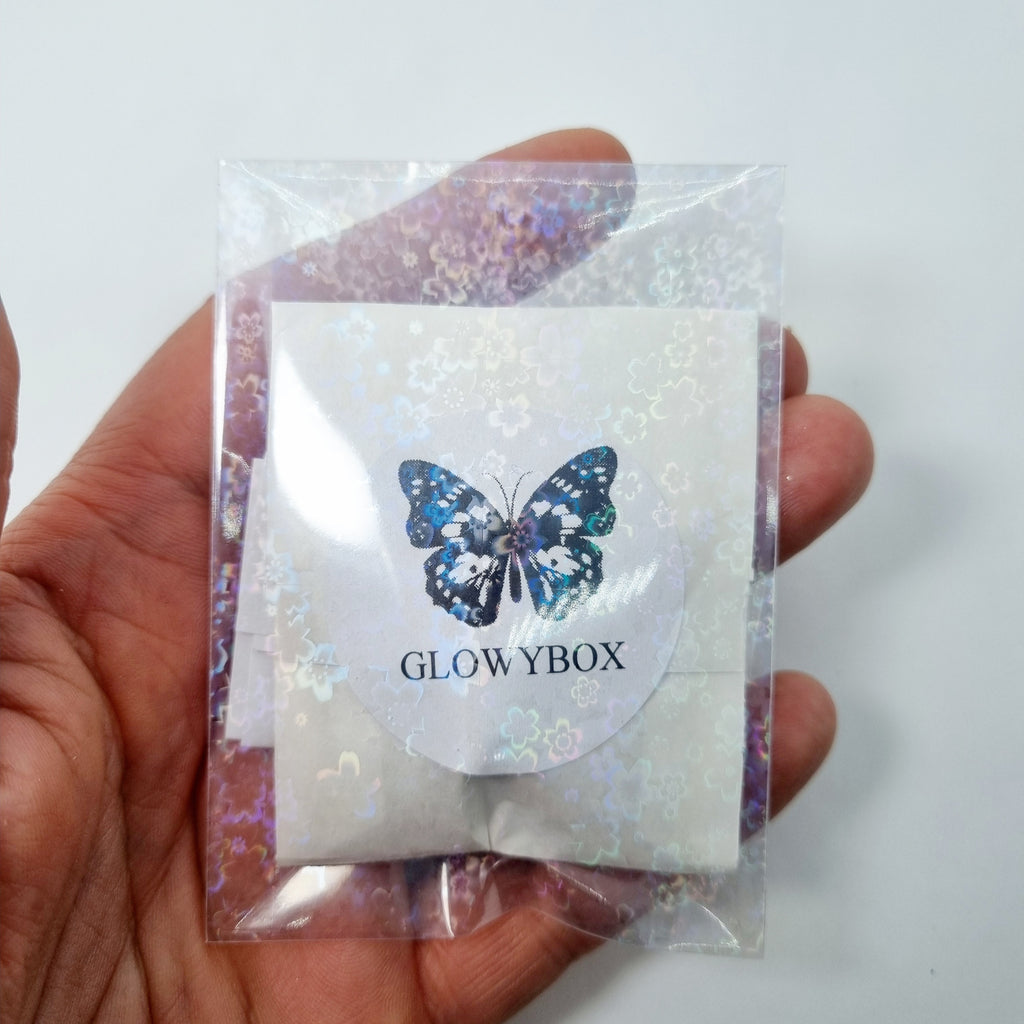 GLOWYBOX Holografische Glitter Aquarellfarbe, Glitzer Aquarell für besondere Highlight Glitzer Wasserfarben Holografische Farbe Glitter Farbe 1/2 Pfanne 2 ml (MAGIC IRIS 2)