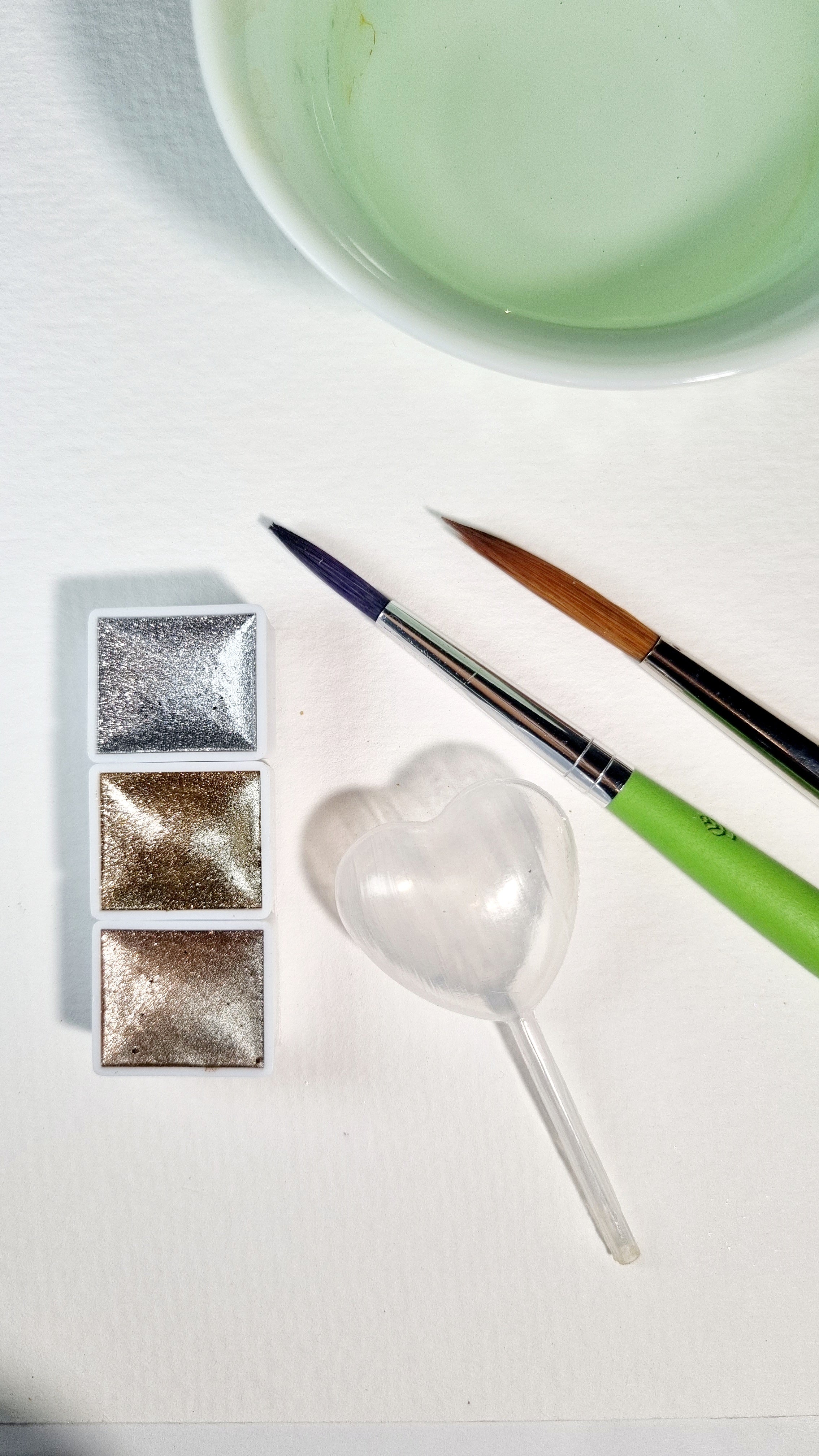 GLOWYBOX Holografische Glitter Aquarellfarbe, Glitzer Aquarell für besondere Highlight Glitzer Wasserfarben Holografische Farbe Glitter Farbe 1/2 Pfanne 2 ml (Starlight Express 3er Set)