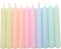 GLOWYBOX Geburtstagskerzen Babyfeier Taufe für Kerzenring Kerzen für Babygeburtstag 1.Geburtstag bunte Kinderkerzen Geburtstagszug Minikerzen bunt Baumkerzen bunt neon dip Dye Kerzen Baby Regenbogen