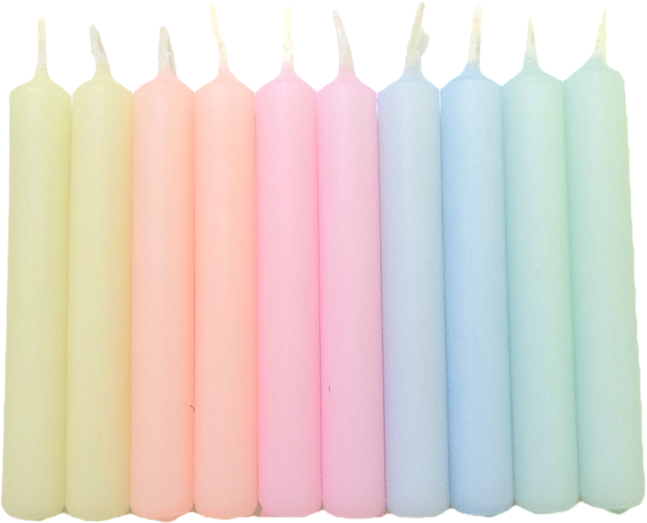GLOWYBOX Geburtstagskerzen Babyfeier Taufe für Kerzenring Kerzen für Babygeburtstag 1.Geburtstag bunte Kinderkerzen Geburtstagszug Minikerzen bunt Baumkerzen bunt neon dip Dye Kerzen Baby Regenbogen