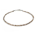 GLOWYBOX Diamant Armband aus natürlichen, echten Diamanten facettiert, Verschluss 925er Sterling Silber Tennisarmband, Diamantarmband Geschenkidee für Damen braun