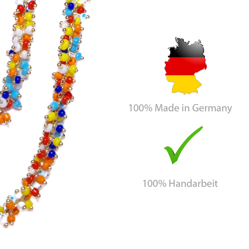 GLOWYBOX Armband bunt Perlen Designerschmuck Damen individuelles Armbandmit Miniperlen einzigartier Handmade Schmuck besonderes Armband Geschenk beste Freundin Geschenk Schmuck Damen