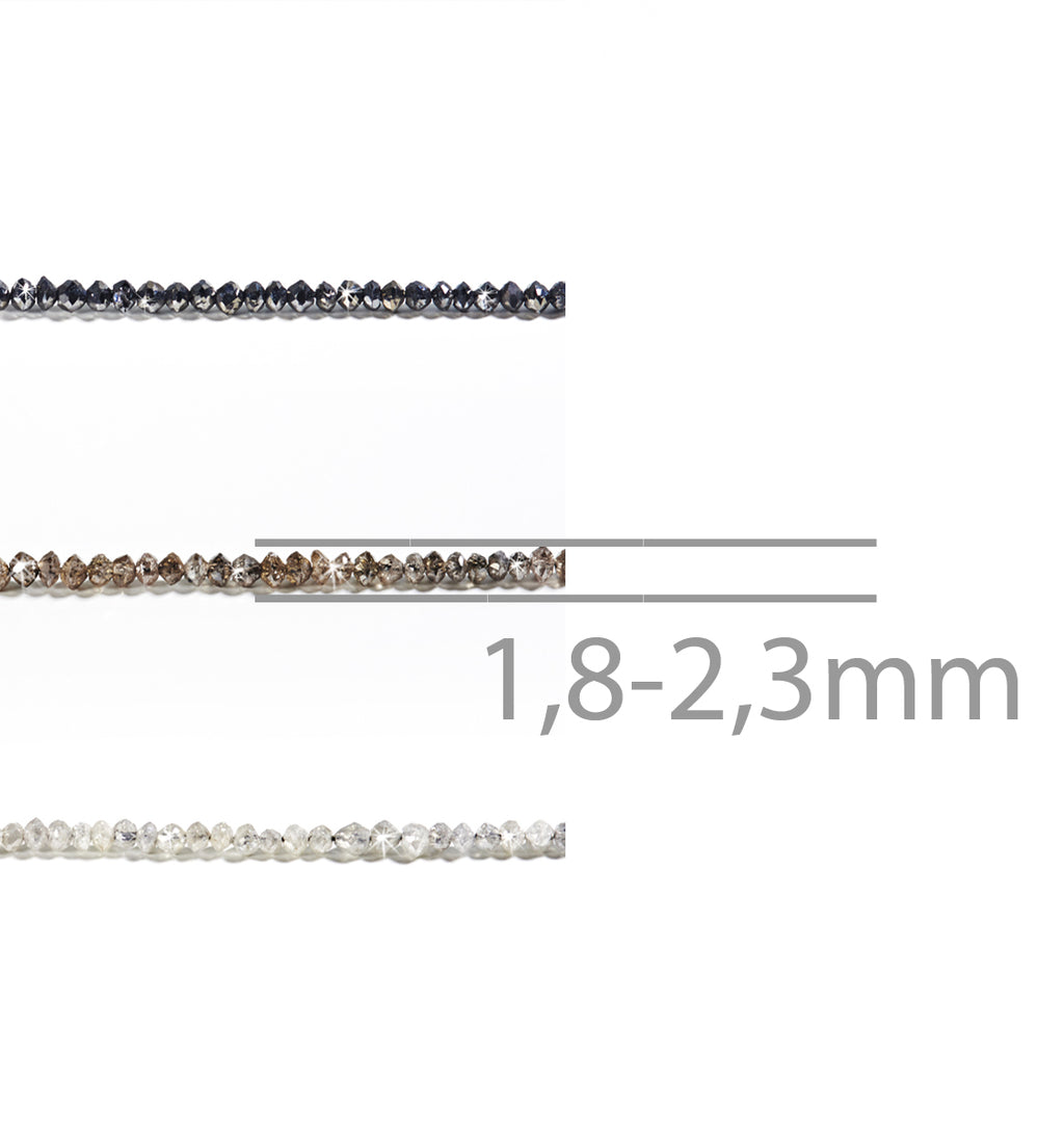 GLOWYBOX Diamant Armband aus natürlichen, echten Diamanten facettiert, Verschluss 925er Sterling Silber Tennisarmband, Diamantarmband Geschenkidee für Damen braun