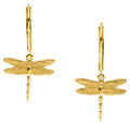 GLOWYBOX Ohrringe Libelle GOLD plattiert mit filigraner Libellen Länge 16 mm von GLOWYBOX - Libellenohrhänger gold im Natur Design Geschenk für Damen, Frauen, Mädchen (Kopie)
