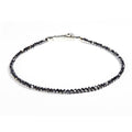 GLOWYBOX Diamant Armband aus natürlichen, echten Diamanten facettiert, Verschluss 925er Sterling Silber Tennisarmband, Diamantarmband Geschenkidee für Damen schwarz