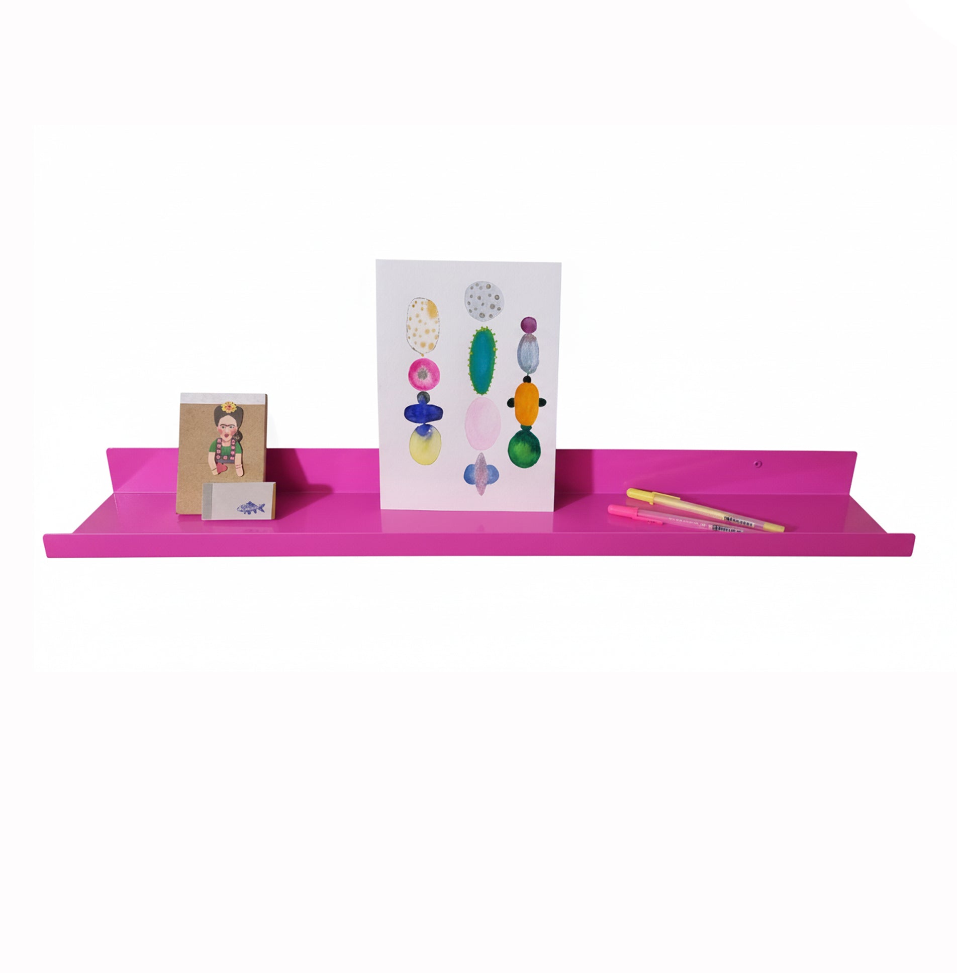 Wandregal neonmagenta Bilderleiste neonpink Geschenk Wohnung Frau Geschenkidee Bilderleiste  75 cm lang Bilderleiste stabil, Gewürzregal neonpink, Ablageregal Flur, Wandregal Kinderzimmer neonfarben