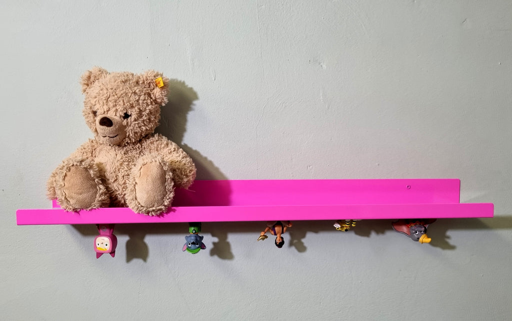 Wandregal neonmagenta Bilderleiste neonpink Geschenk Wohnung Frau Geschenkidee Bilderleiste  75 cm lang Bilderleiste stabil, Gewürzregal neonpink, Ablageregal Flur, Wandregal Kinderzimmer neonfarben