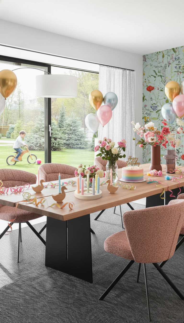 Geburtstagsring Kerzenkranz Holz hell Geburtstagskerzenhalter Kerzenhalter für Geburtstagstisch Deko Kleiner Kerzenring für Geburtstagskerzen Jahreszeitenring Tischdekoration für Kindergeburtstag