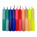 GLOWYBOX Geburtstagskerzen für Kerzenring Kerzen für Kindergeburtstag bunte Kinderkerzen Geburtstagszug Minikerzen bunt Baumkerzen bunt neon dip Dye Kerzen regenbogen