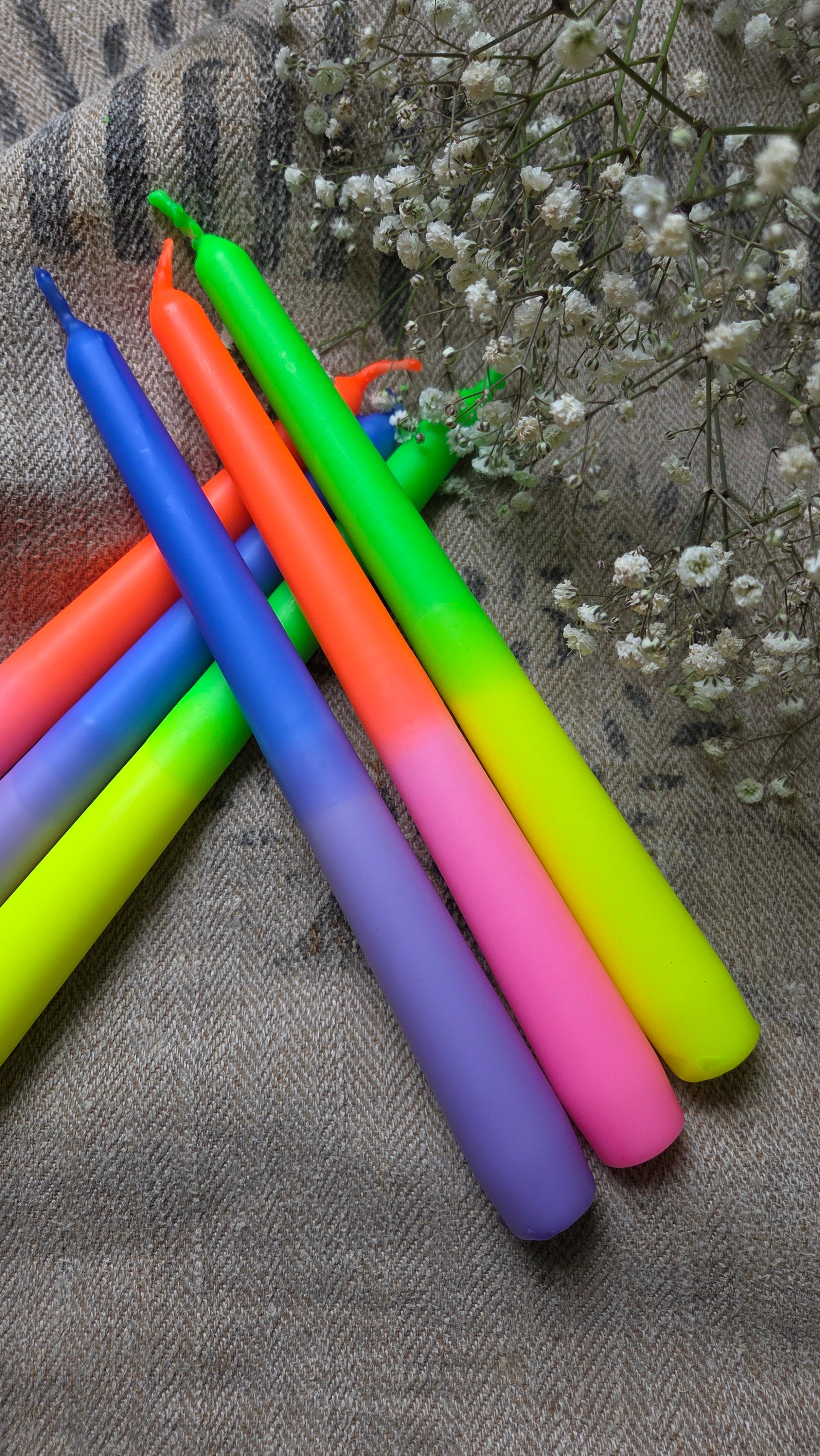 TROPFKERZEN 5er SET Tropfenkerzen bunt pastell Farben zum betropfen Flaschenkerze Tropfkerze für Flasche bunte Kerzen für Flaschen und Kerzenständer Retro Flaschenkerze TROPFKERZEN 5er pastell