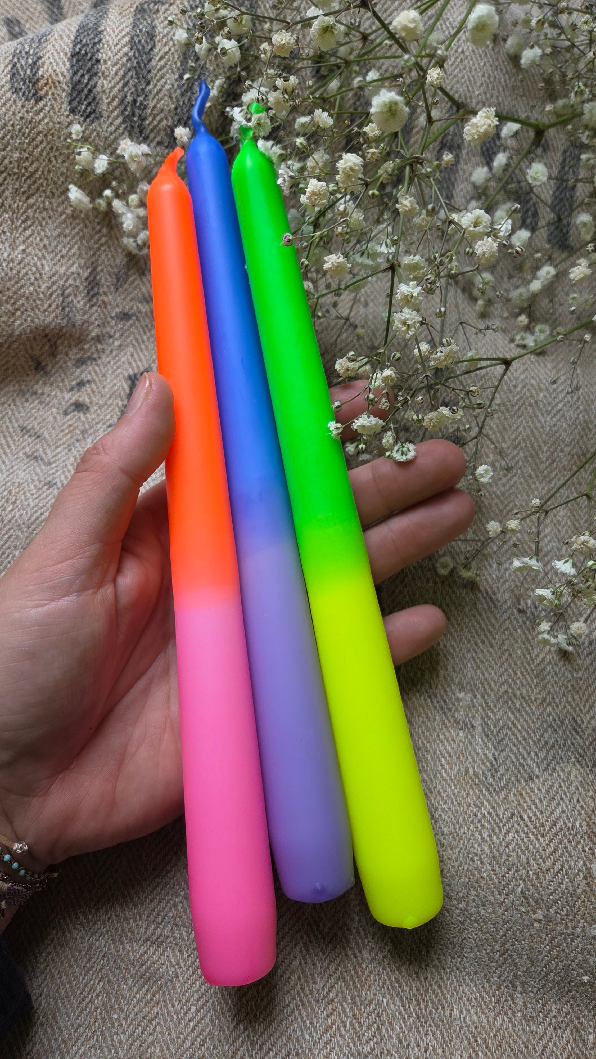 TROPFKERZEN 5er SET Tropfenkerzen bunt pastell Farben zum betropfen Flaschenkerze Tropfkerze für Flasche bunte Kerzen für Flaschen und Kerzenständer Retro Flaschenkerze TROPFKERZEN 5er pastell